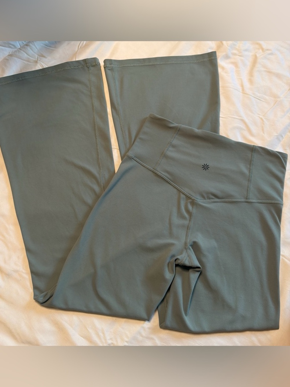 Athleta Elation Flare Pant in Sage Green